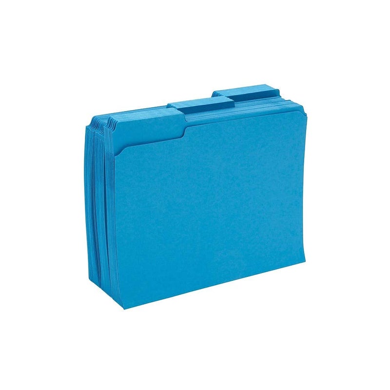 ستابلز 508911 مجلد ملفات ملون مع علامات تبويب معززة، حرف 3 علامات تبويب أزرق، 100/صندوق - Image 5